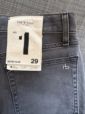 Rag & Bone Extra Slim Fit1 Jean Size 29